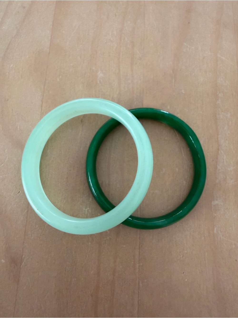 Vintage jade or jade-like bangles. So pretty and fun to layer with - Picture 7 of 7